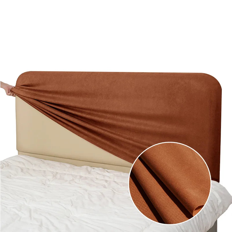 Bed Headboard Cover | Sienna Velour - Cocoa Truffle