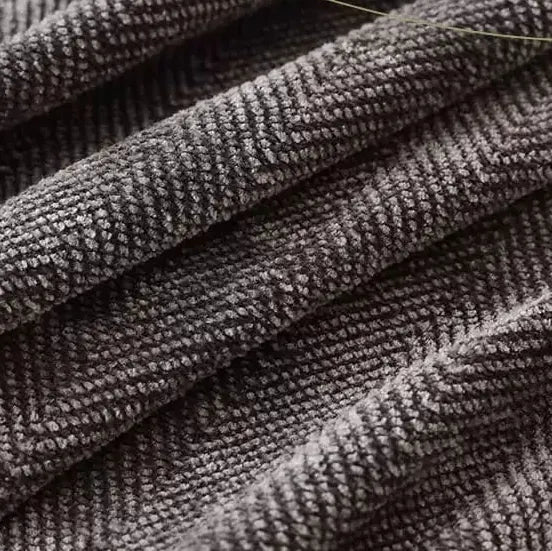 Chenille Solid Woven Stretch Sofa Cover - Dark Grey
