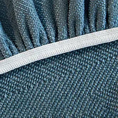 Chenille Solid Woven Stretch Sofa Cushion Cover - Greyish Blue