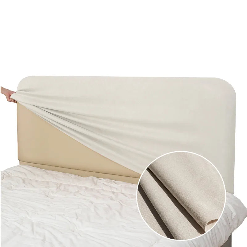 Bed Headboard Cover | Sienna Velour - Ivory Whisper