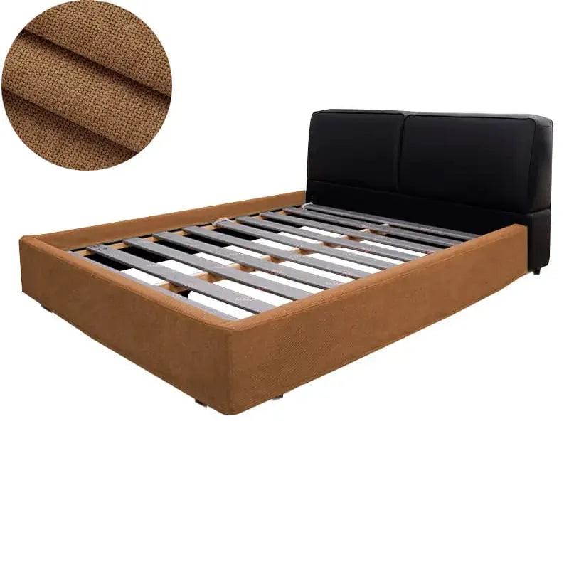 Bed Frame Cover | Elara Flax- Sahara Camel