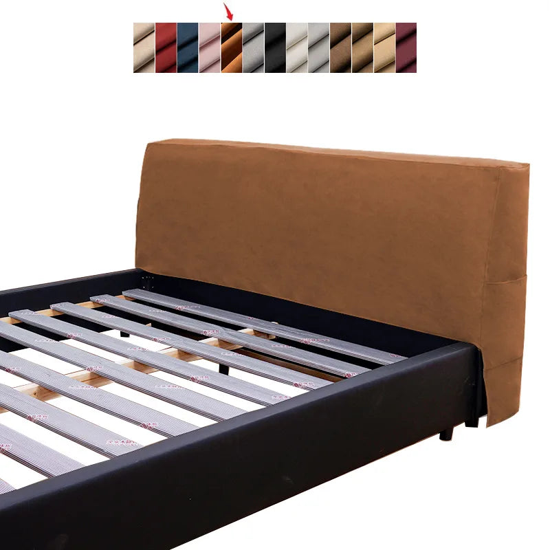 Bed Headboard Cover | Sienna Velour - Caramel