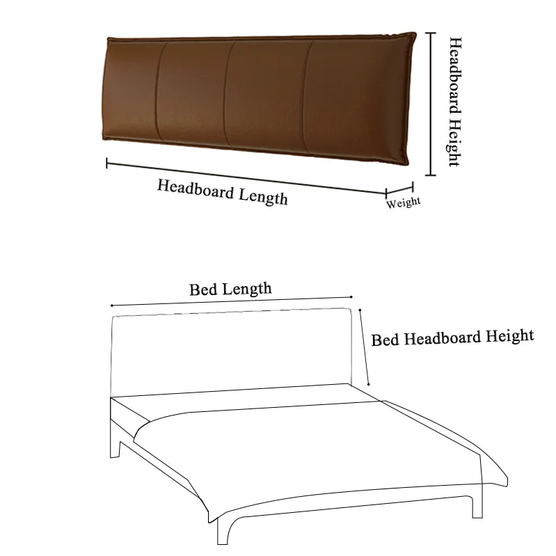Bed Headboard Cover with Large Cushion | Terravia HB-27