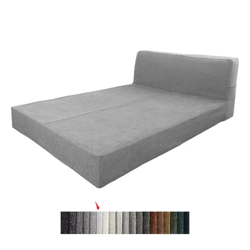Bed Frame + Headboard Cover In Full | Marlowe Collection - Light Gray