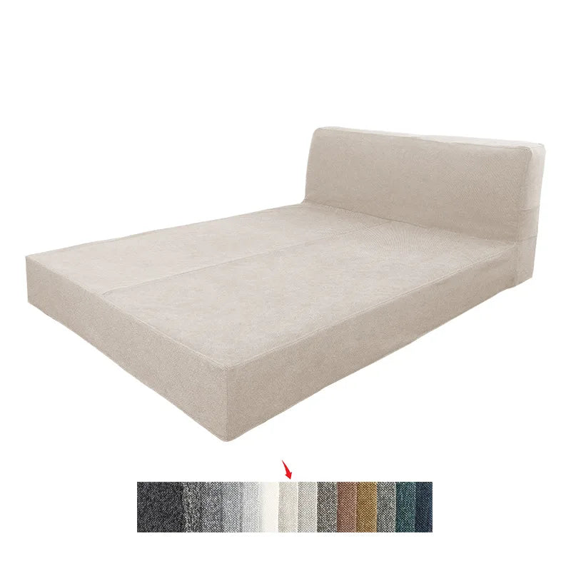 Bed Frame + Headboard Cover In Full | Marlowe Collection - Linen