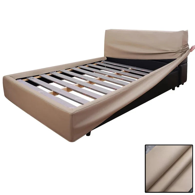 Bed Frame + Headboard Cover | Terravia - Warm Chambray