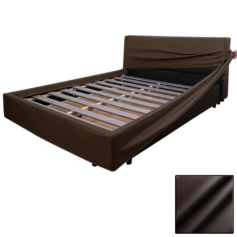Bed Frame + Headboard Cover | Terravia - Espresso Bean