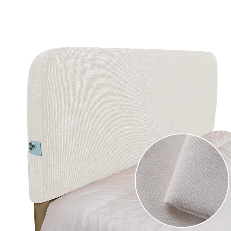 Bed Headboard Cover | Elara Basic - Ivory Cloud