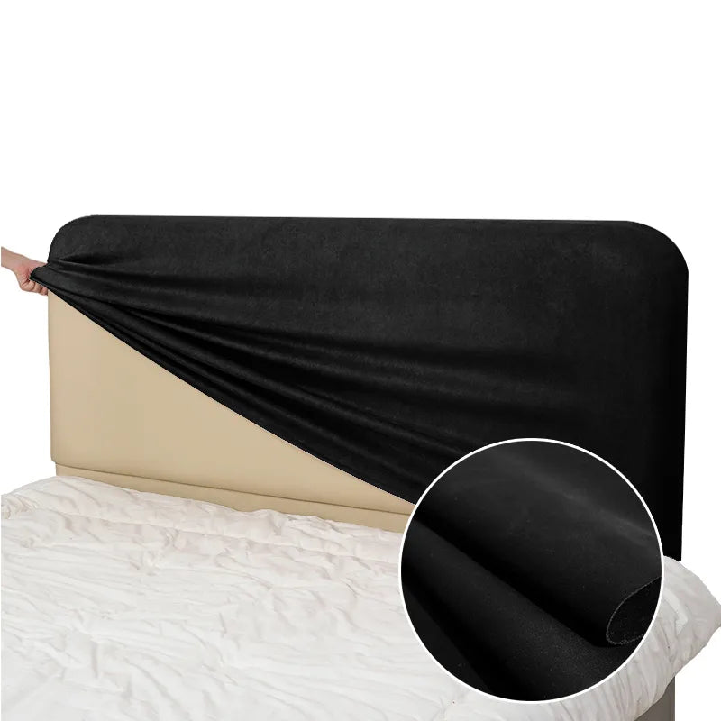 Bed Headboard Cover | Sienna Velour - Onyx Noir