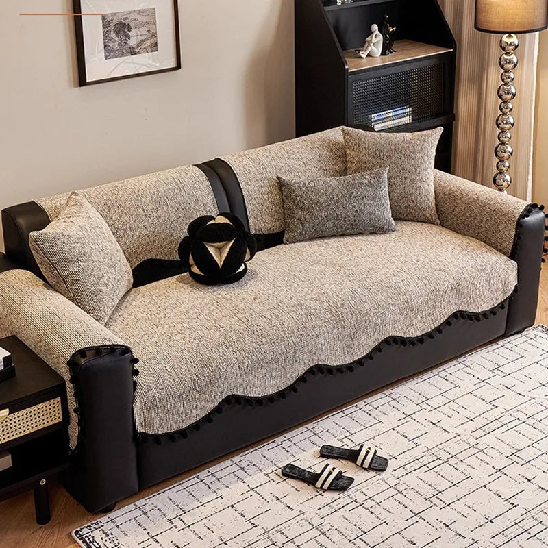 Custom Sofa Cover | Elara Flax- NJR-XNR