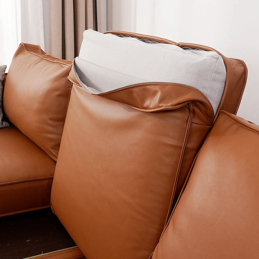 Custom Individual Cushion Sofa Slipcover | Terravia - Mocha Bark
