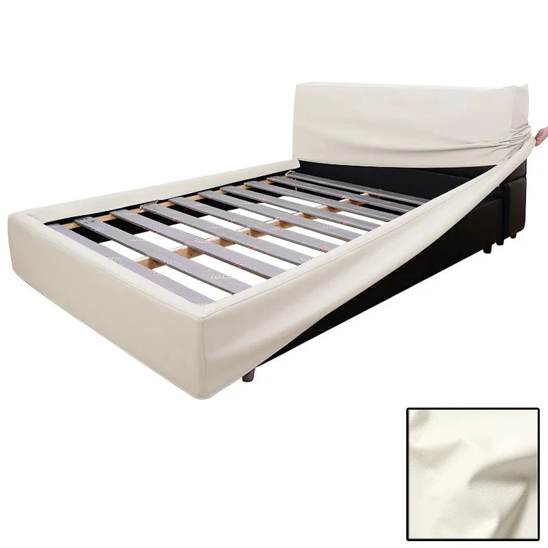 Bed Frame + Headboard Cover | Terravia - White