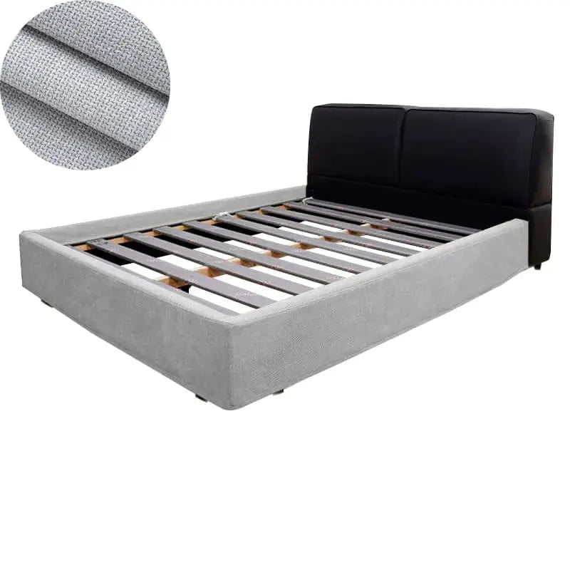 Bed Frame Cover | Elara Flax- Light Gray