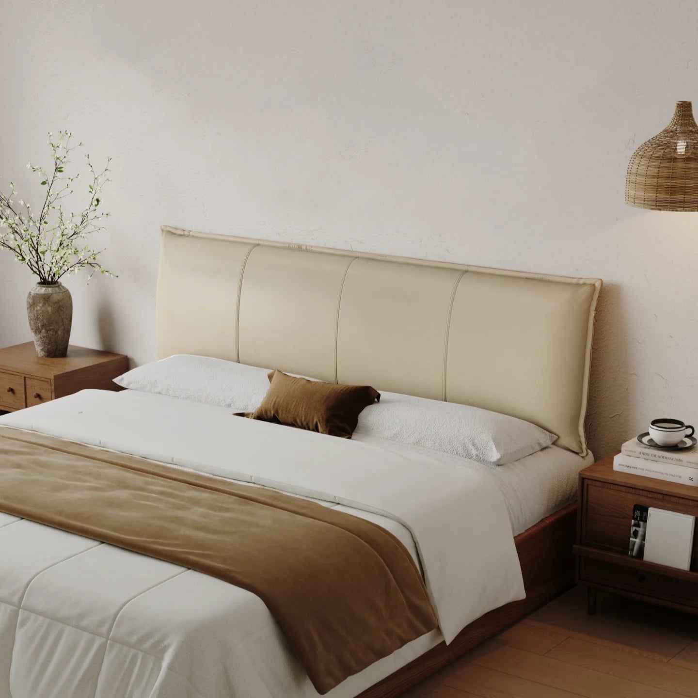 Bed Headboard Cover with Large Cushion | Terravia HB-27