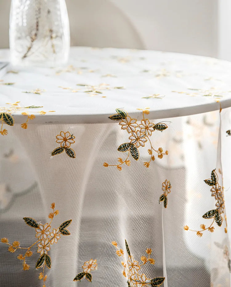Embroidered Table Cloth for Dining Table | YM·Ins Lace·French Retro