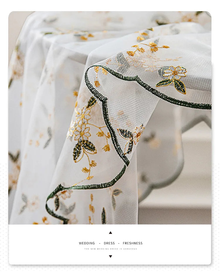 Embroidered Table Cloth for Dining Table | YM·Ins Lace·French Retro