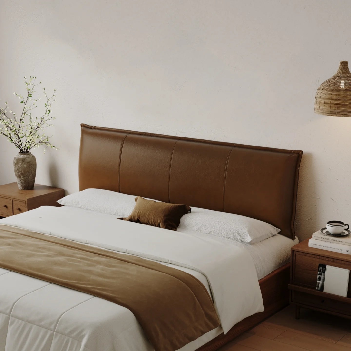 Bed Headboard Cover with Large Cushion | Terravia HB-27