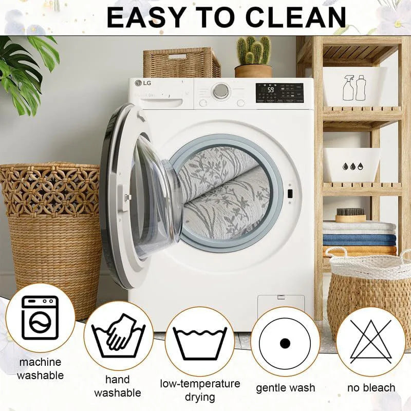 Couch Cushion Cover In Light Gray Floral