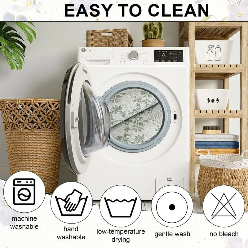 Couch Cushion Cover In Green Floral