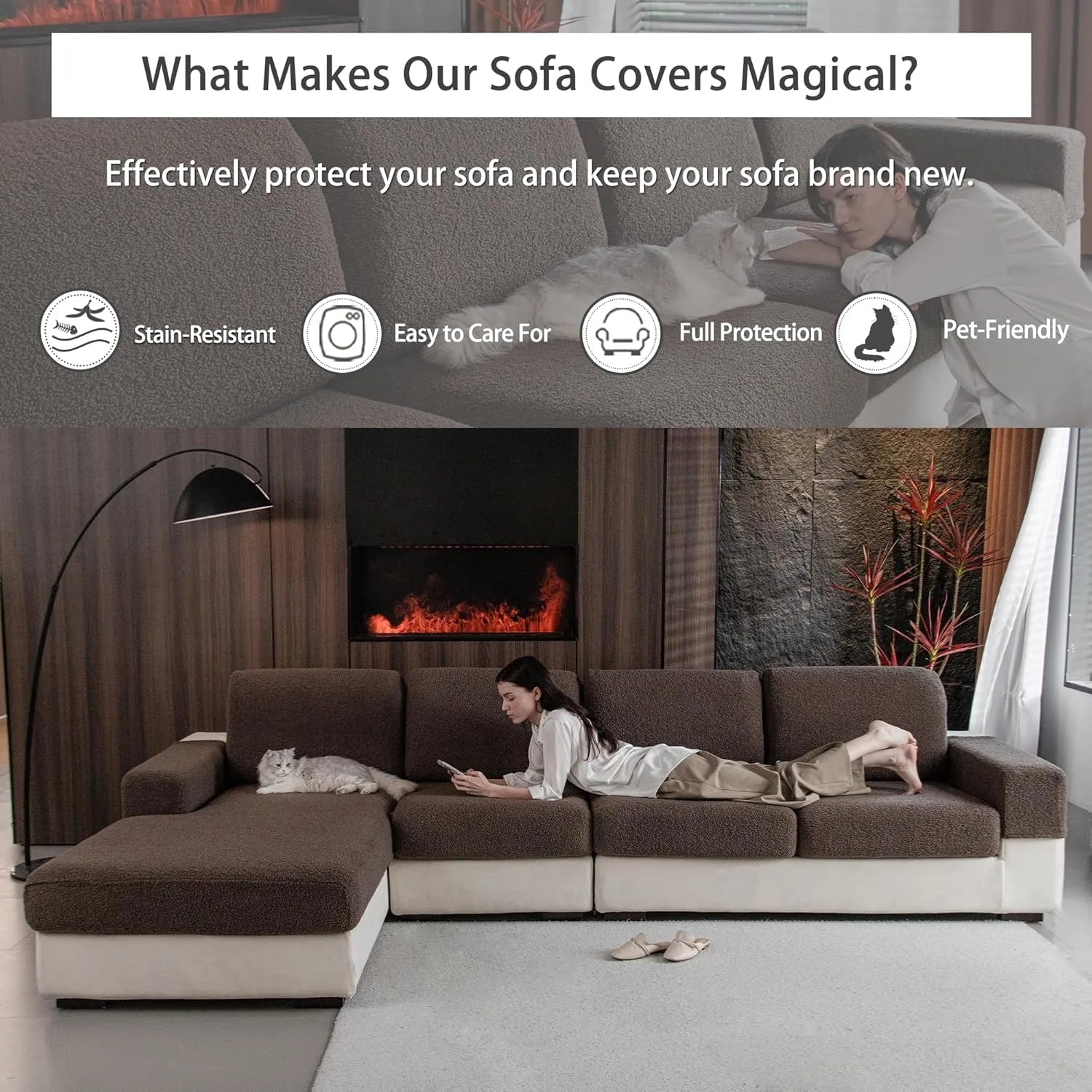 Veludon marron (Coussin)