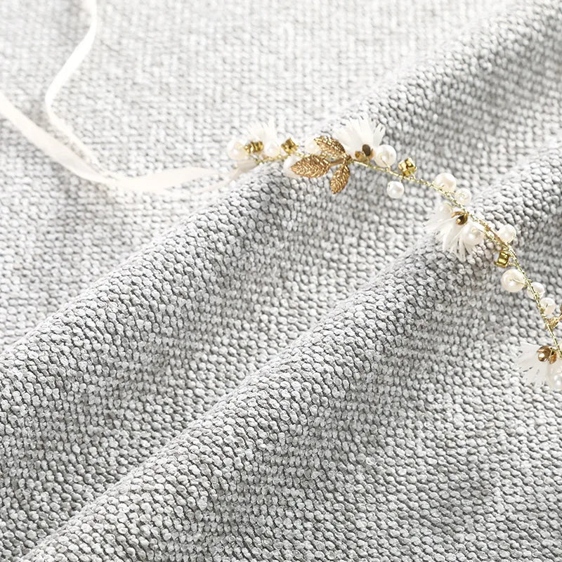 Bed Frame + Headboard Cover In Full | Marlowe Collection - Light Gray