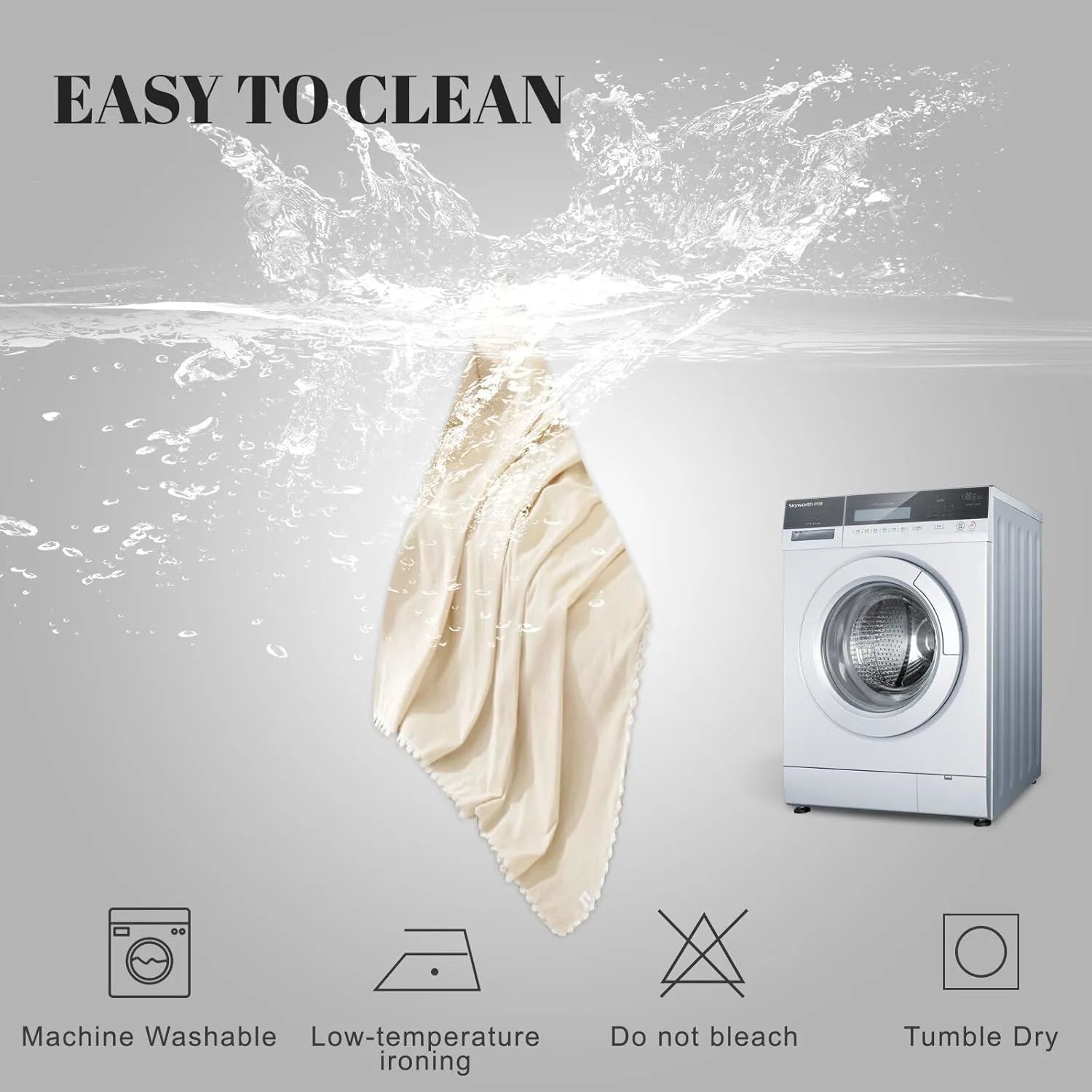 Soild Couch Cover In Beige