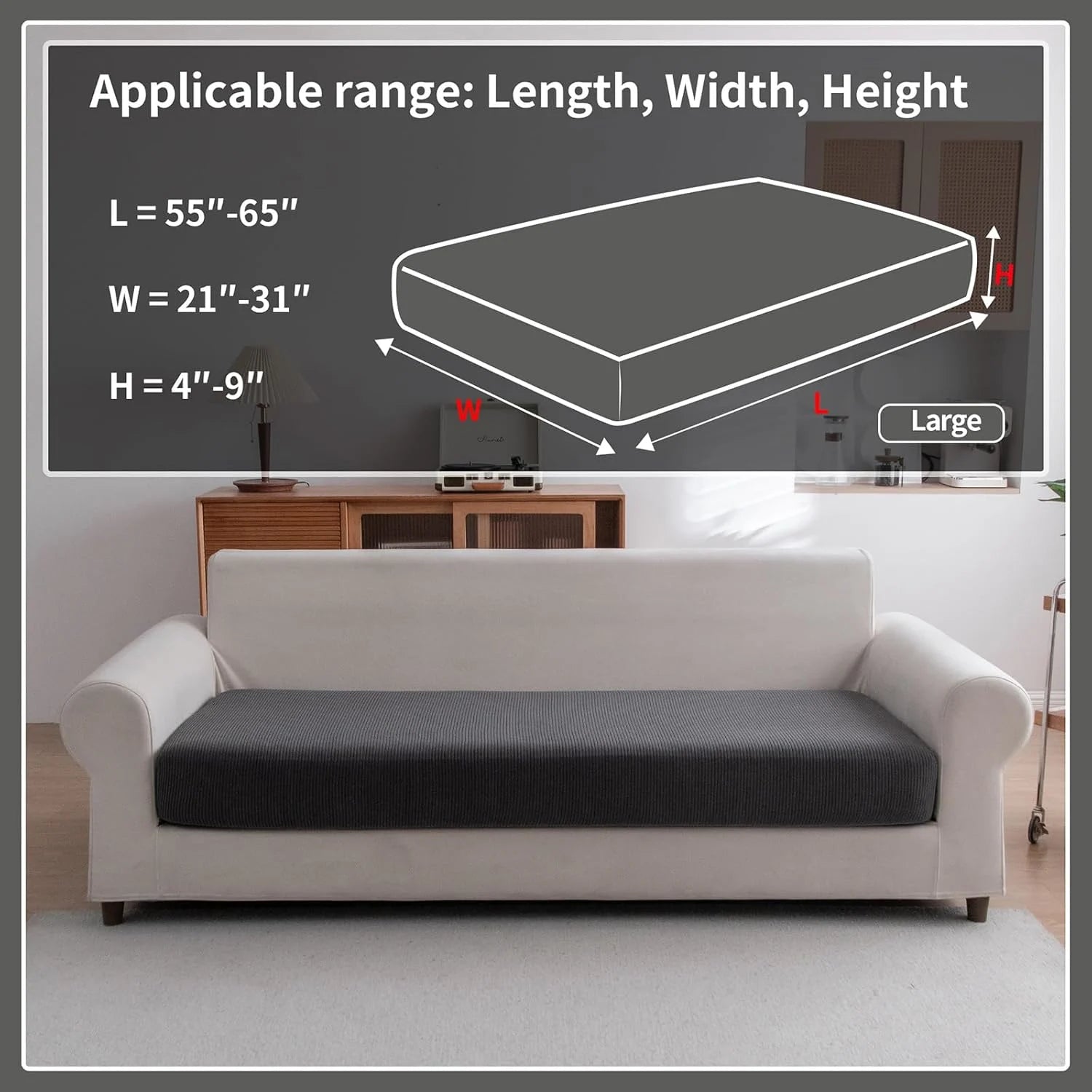 Tenaura gris foncé (coussin)