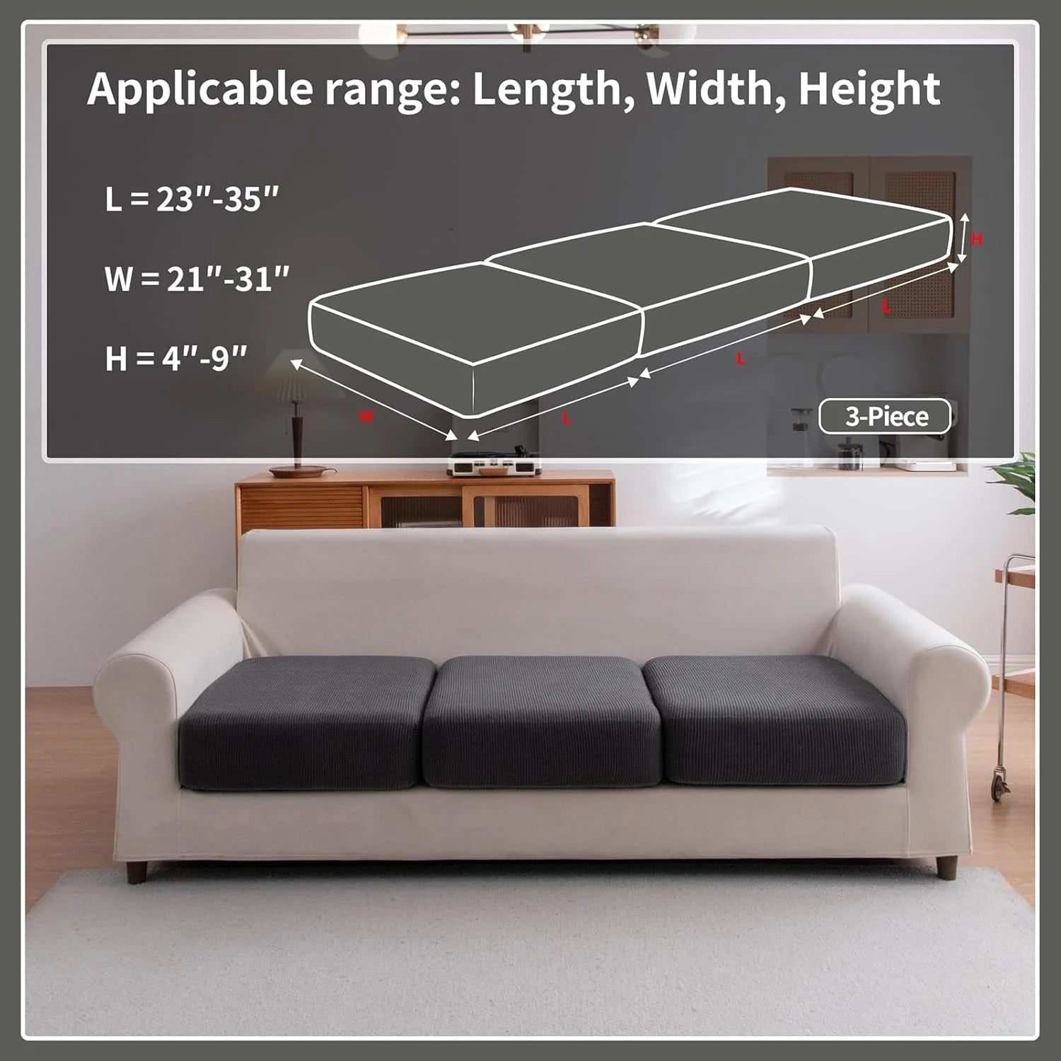 Tenaura gris foncé (coussin)