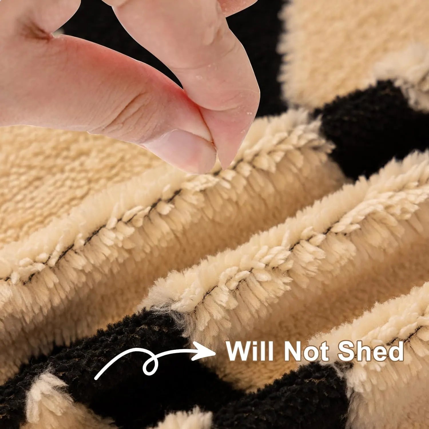 BOHO Couch Cover In Fuzzy Beige