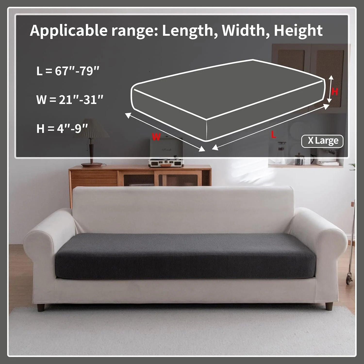 Tenaura gris foncé (coussin)