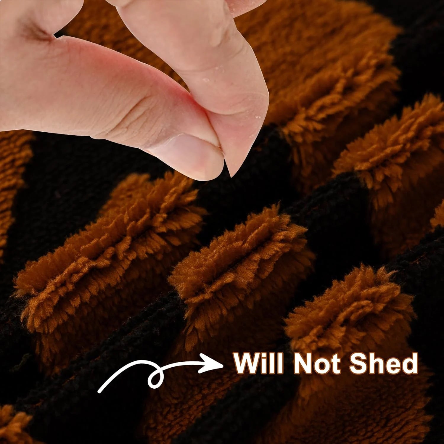 BOHO Couch Cover In Fuzzy Brunt Orange