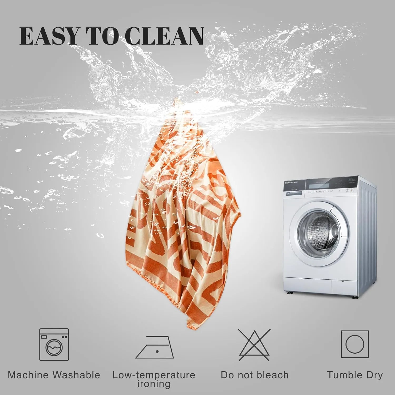 BOHO Couch Cover In Orange