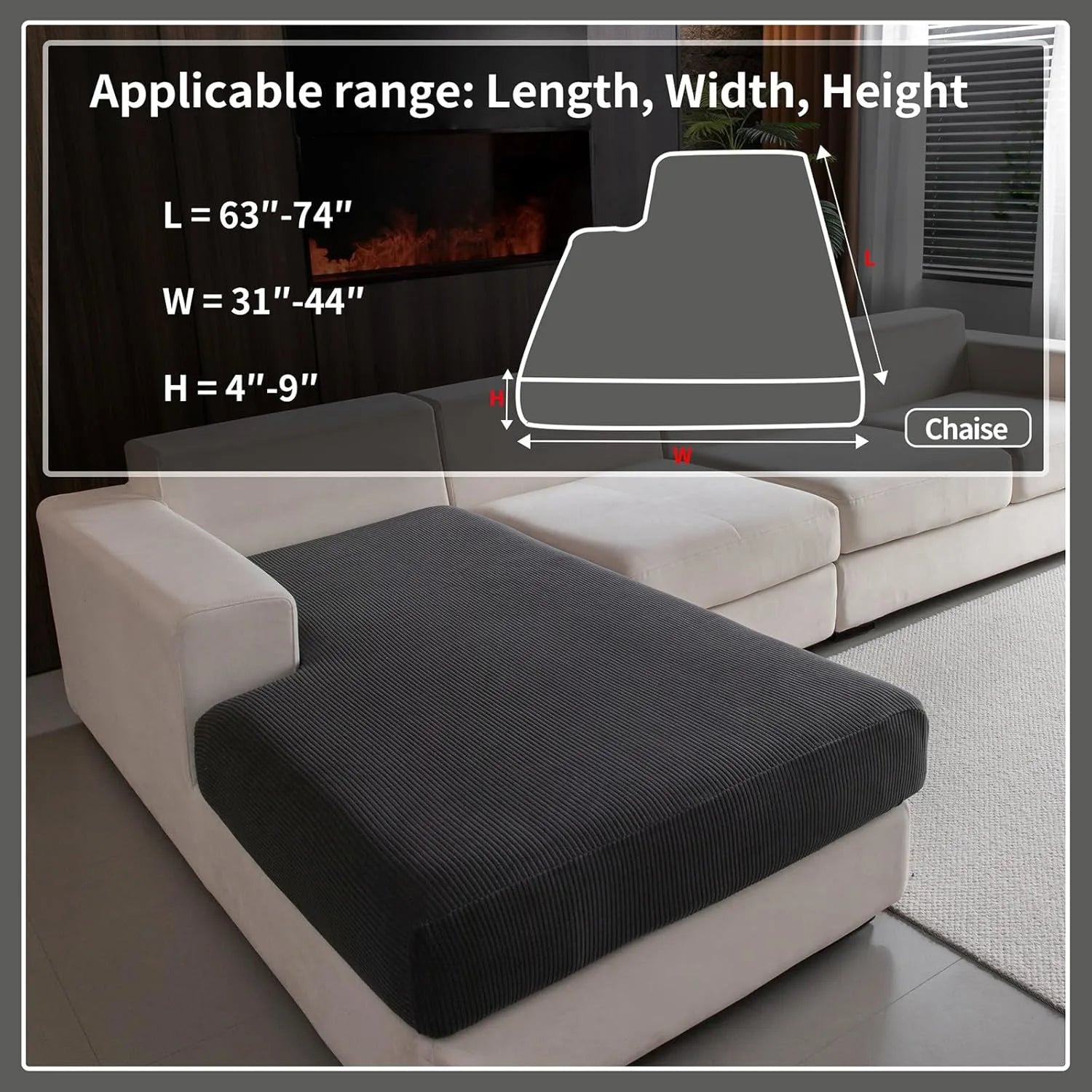 Tenaura gris foncé (coussin)