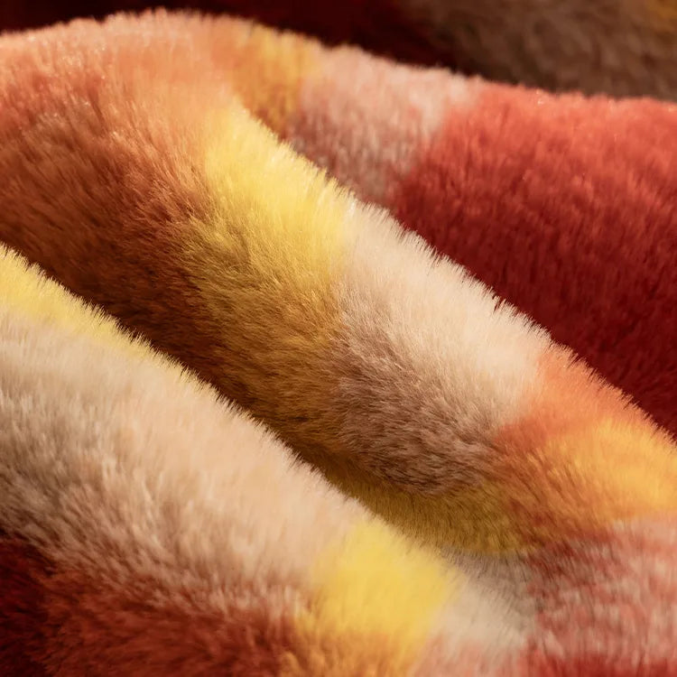 G 9016 Red Luck Grid Fur-Free Sofa Cover | Retro Plaid Custom Cover