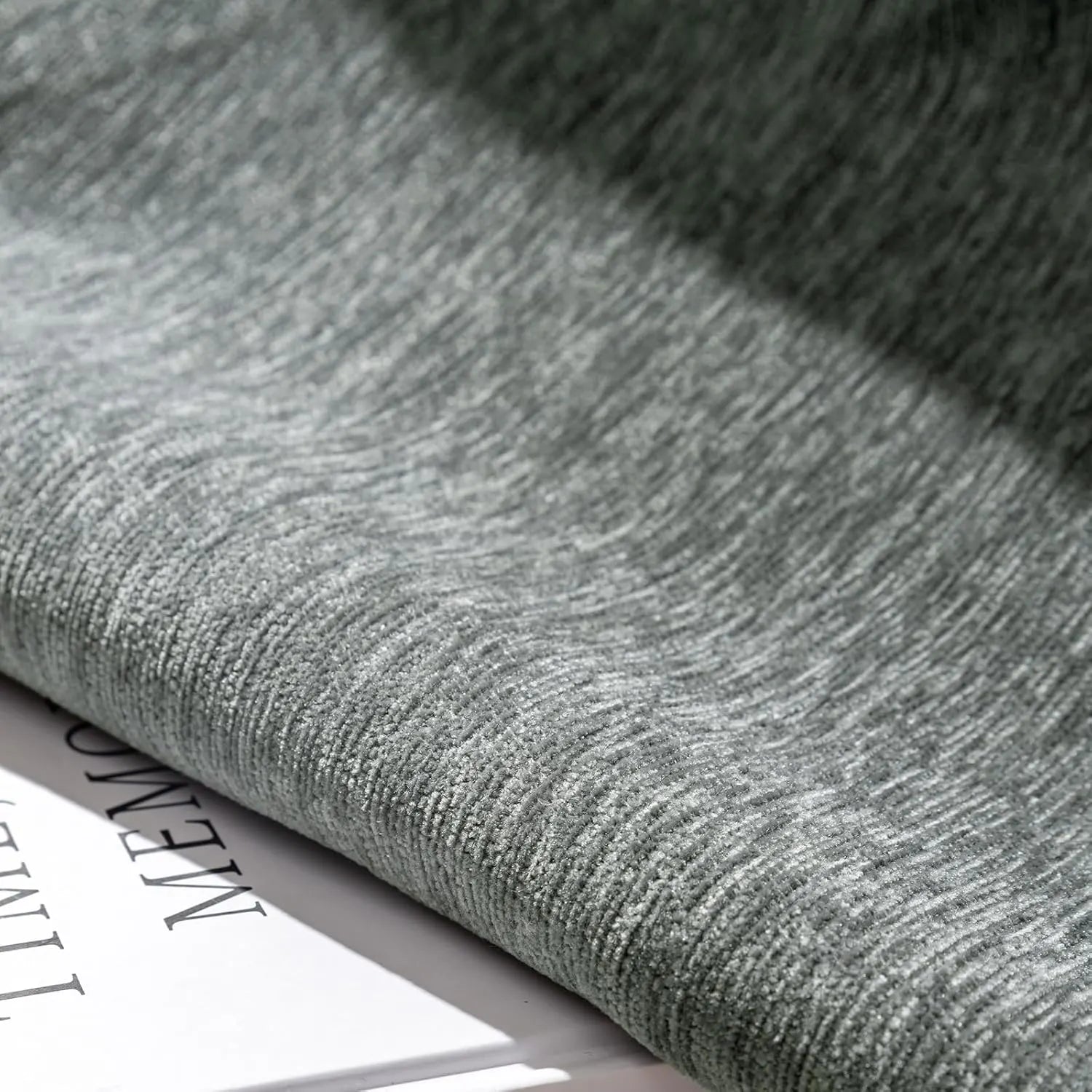 Soild Couch Cover In Tassel Dark Gray