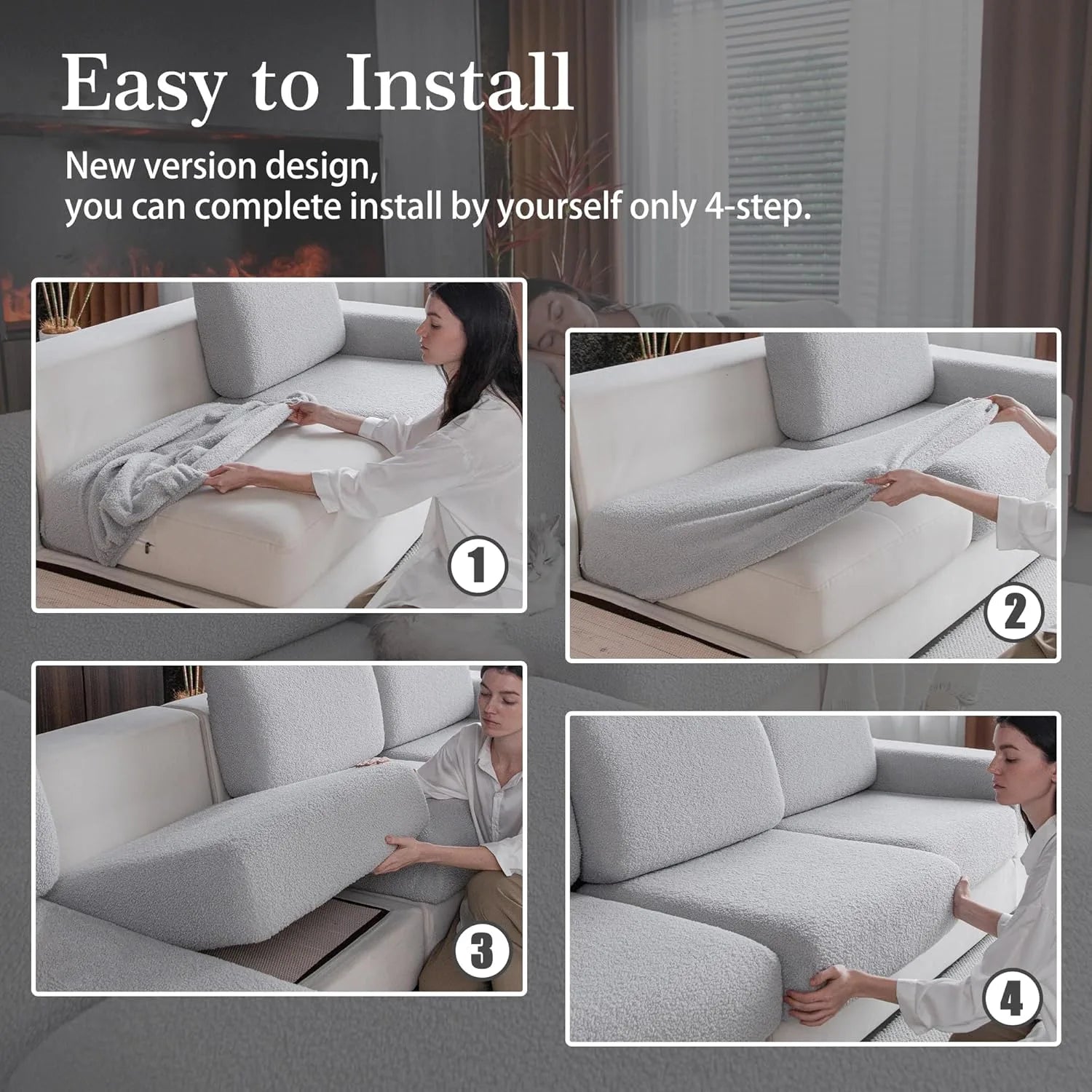 Veludon gris clair (coussin)