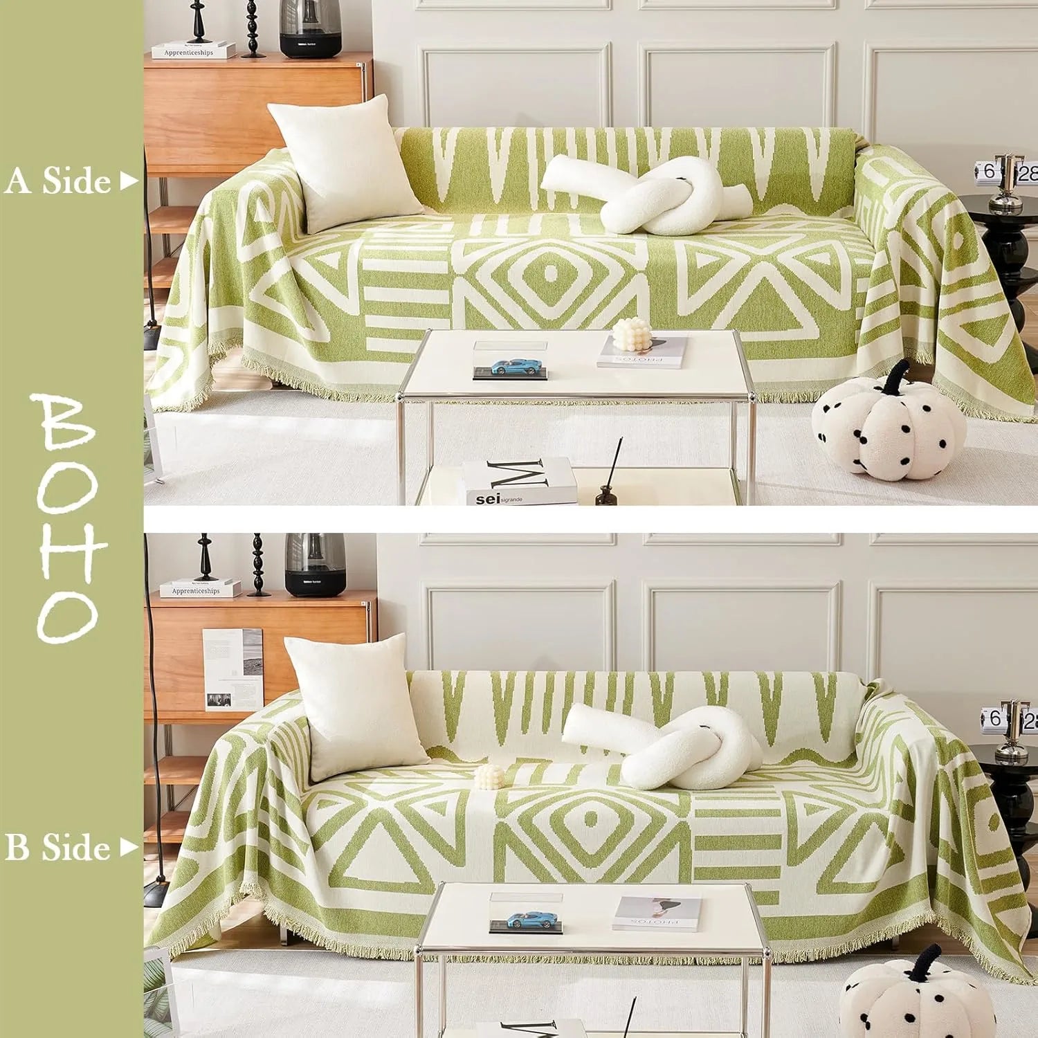 BOHO Couch Cover In Green
