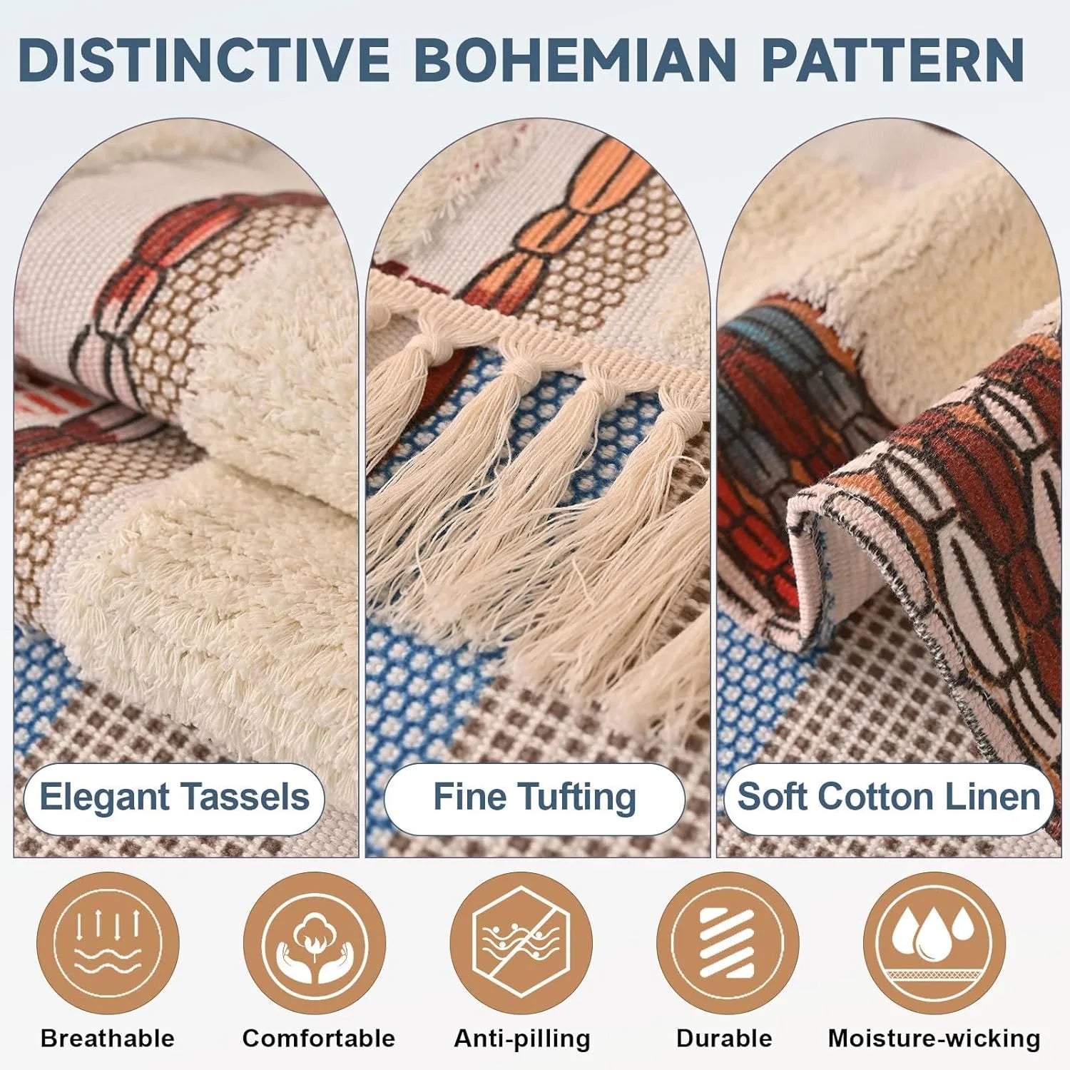 Couch Cushion Cover In Stripe Blue