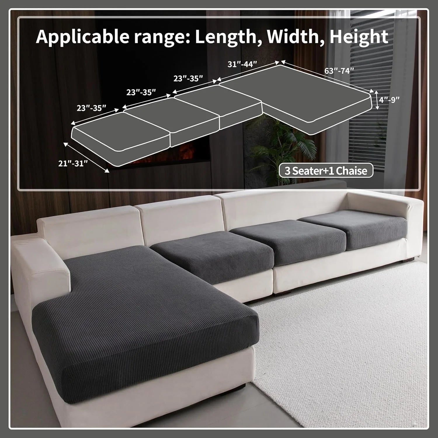 Tenaura gris foncé (coussin)