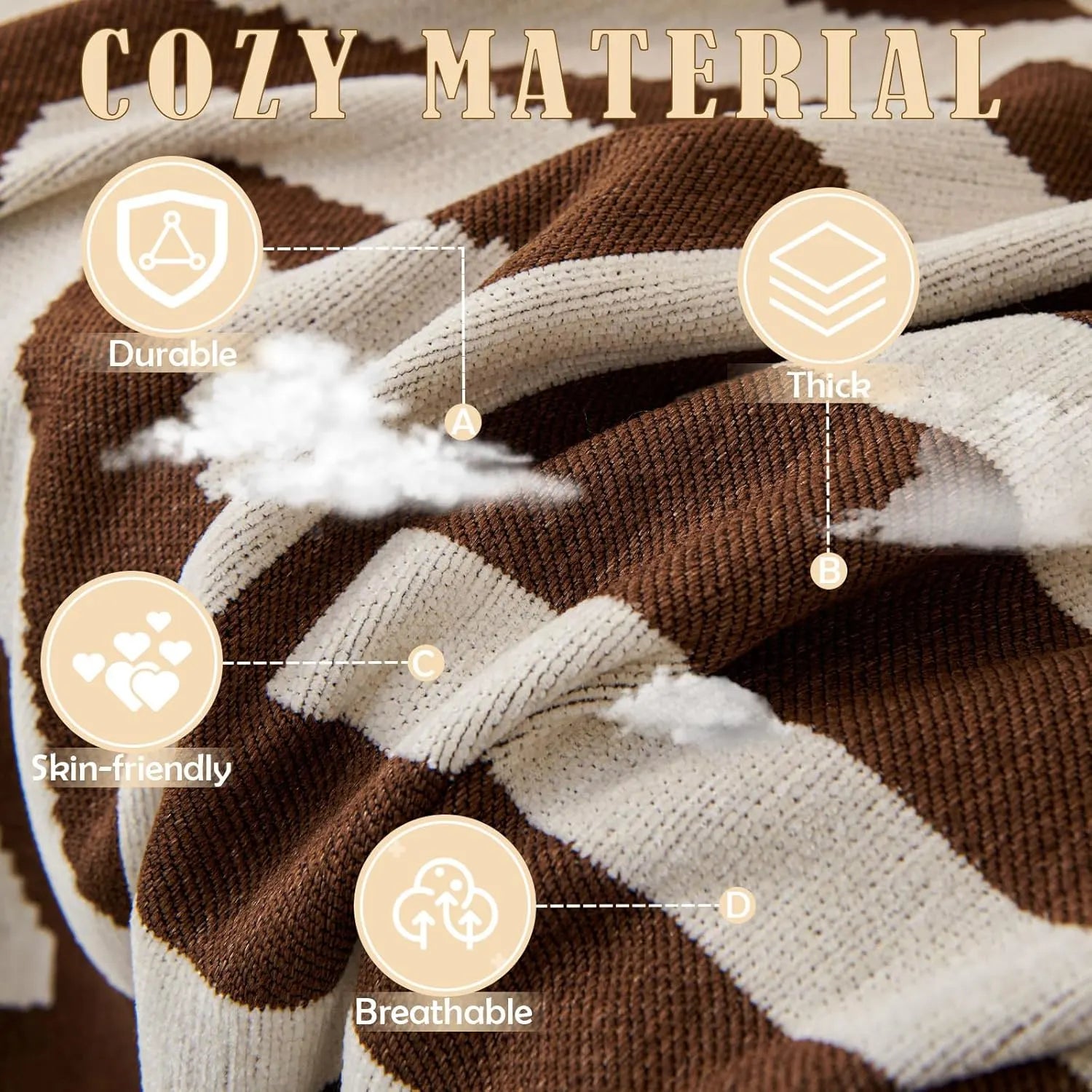 BOHO Couch Cover In Chocolate