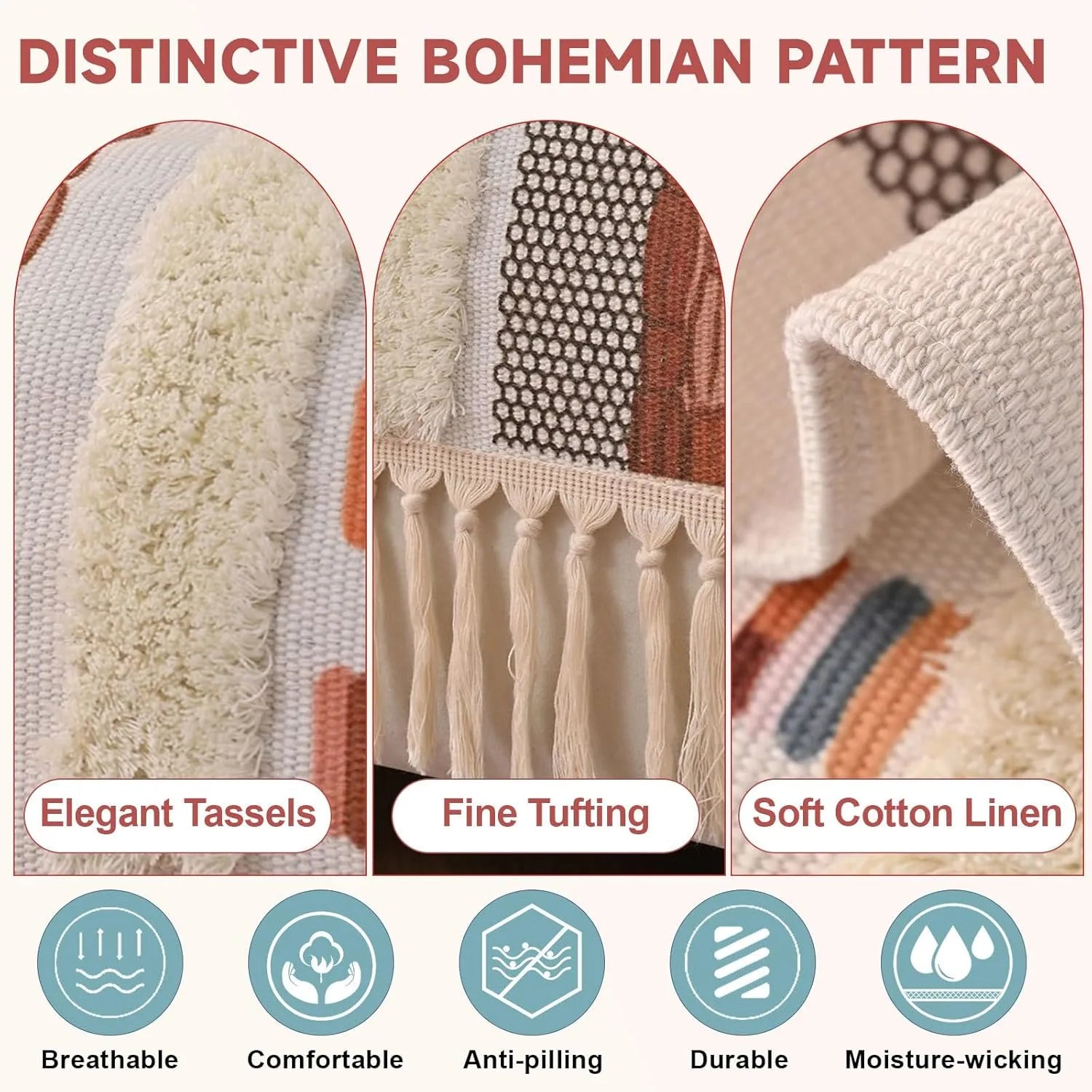 Couch Cushion Cover In Stripe Brown