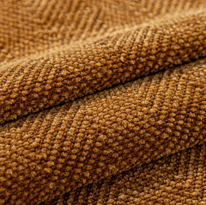 Chenille Solid Woven Stretch Sofa Cushion Cover - Caramel