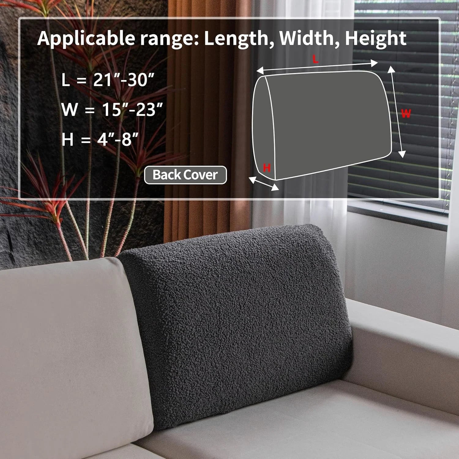 Veludon gris foncé (coussin)