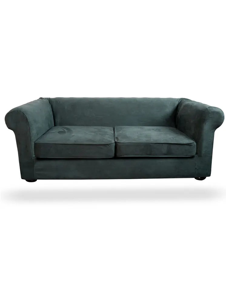 Classic Chesterfield-Style 2 Seater Slipcover | Dusty Green
