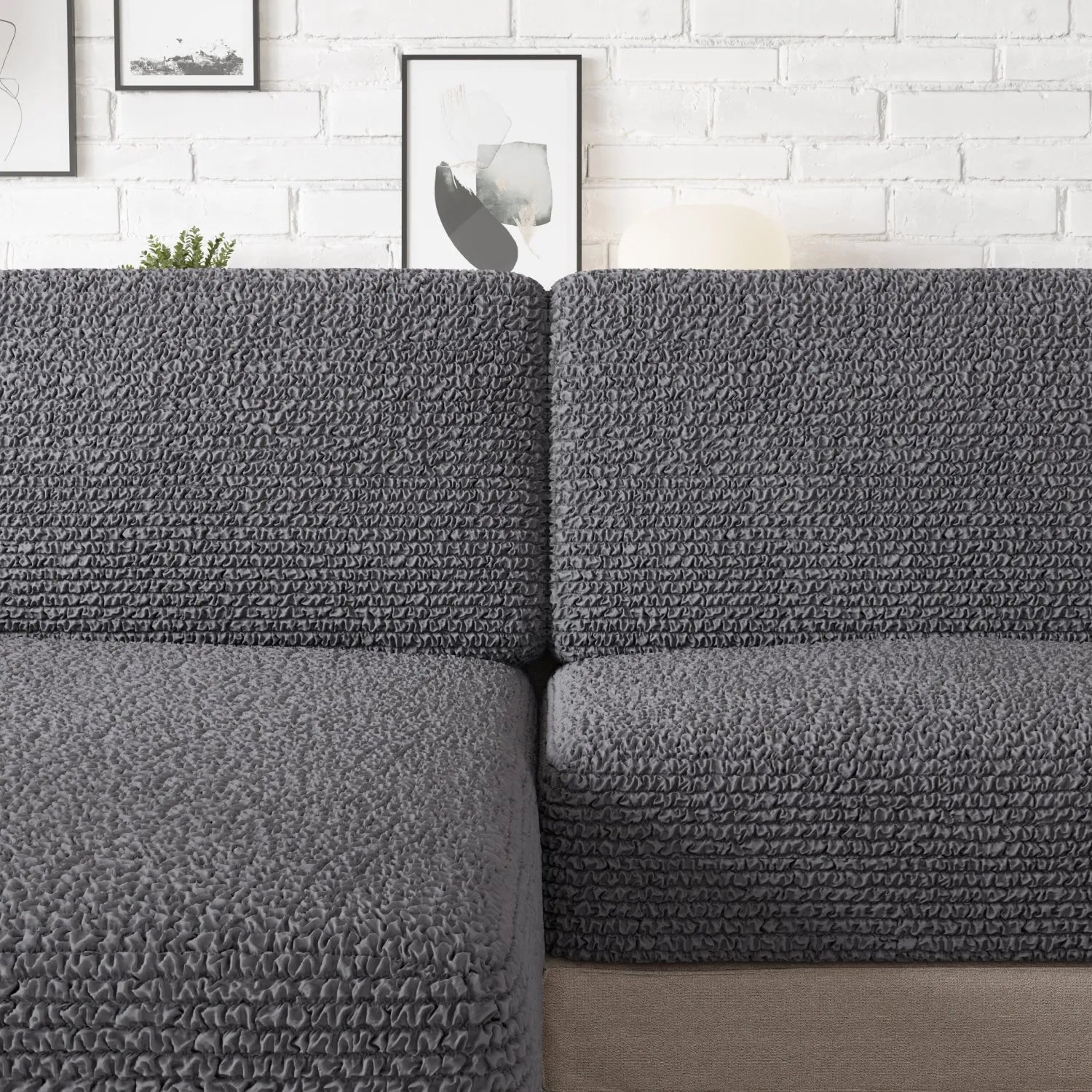 Dark Gray Microfibra Seat Cushion Slipcover