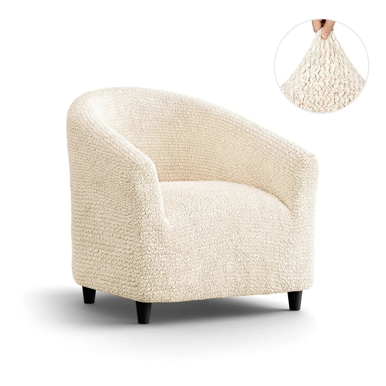 Cream Microfibra Armchair Slipcover