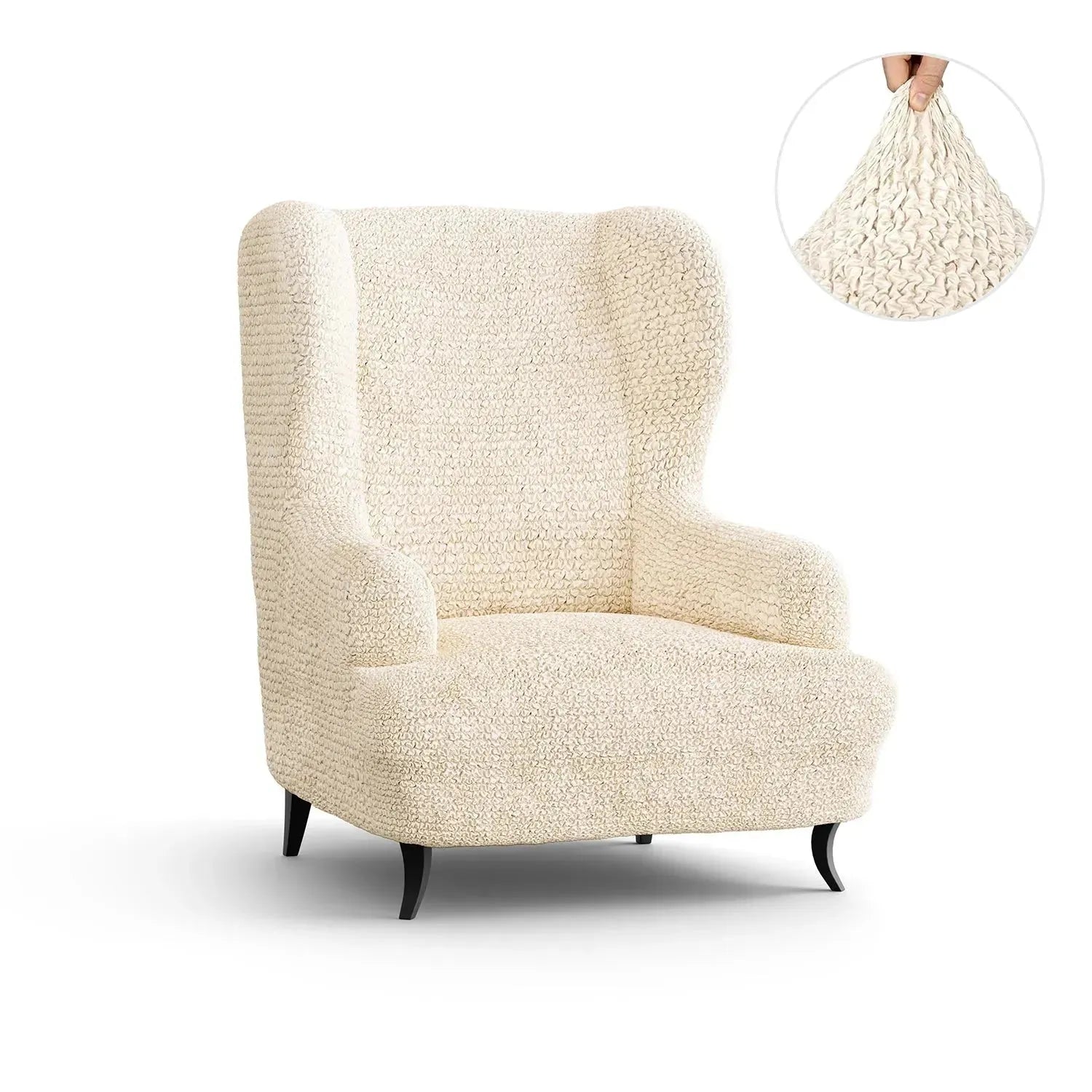 Cream Microfibra Armchair Slipcover