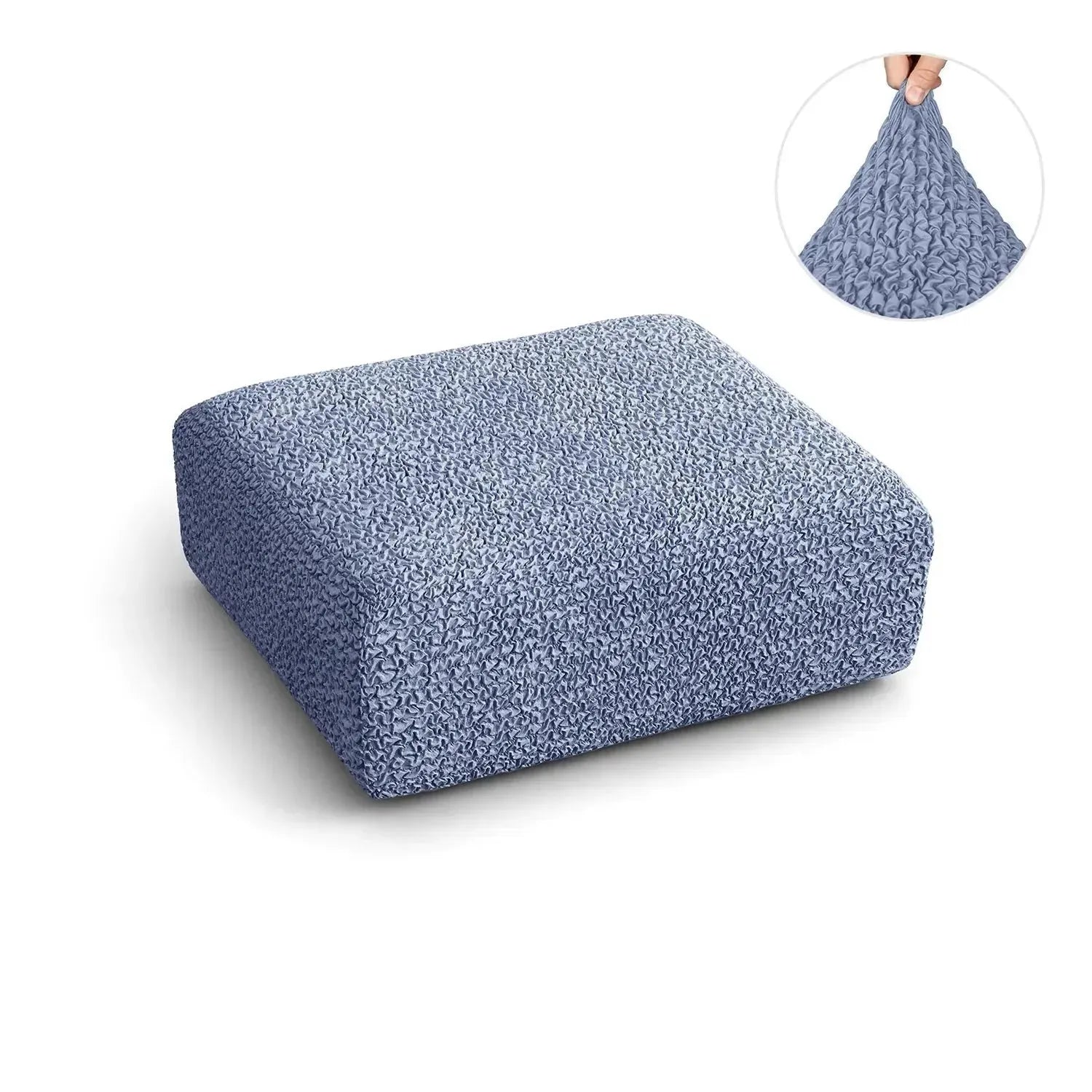 Blue Microfibra Seat Cushion Slipcover