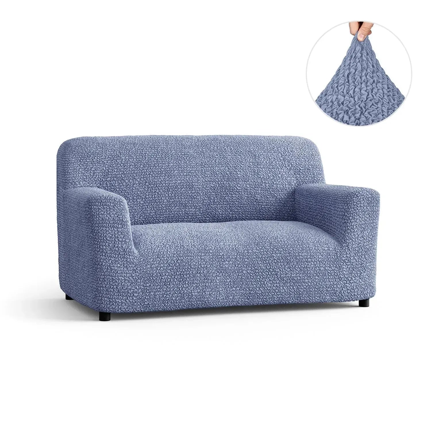 Blue Microfibra Sofa Slipcover