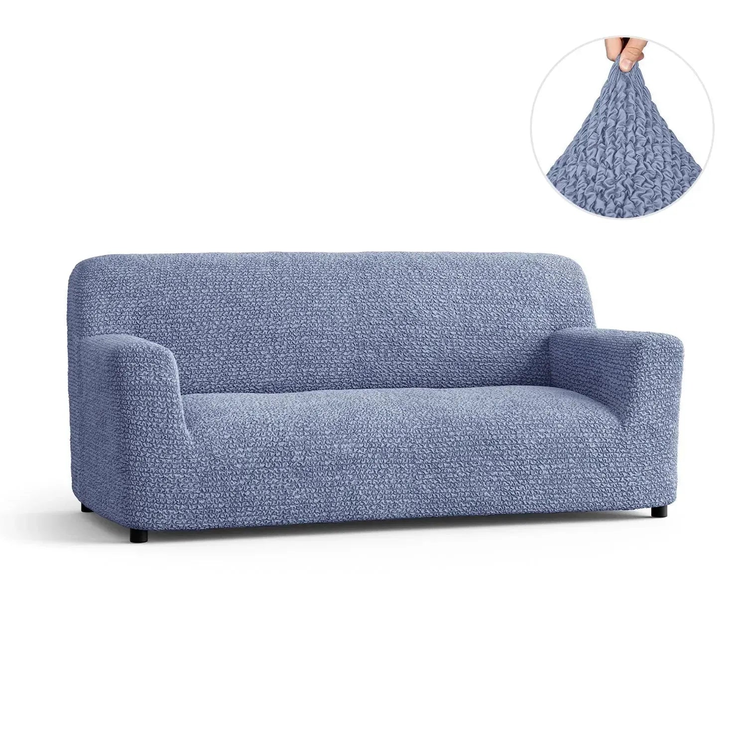 Blue Microfibra Sofa Slipcover